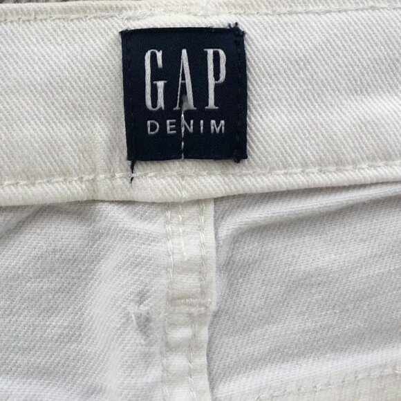 Gap Women's 9" Bermuda Shorts Size 25 Classic White Cuffed Casual Summer - Picture 7 of 12